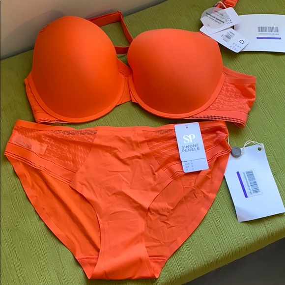 orange bra and panties
